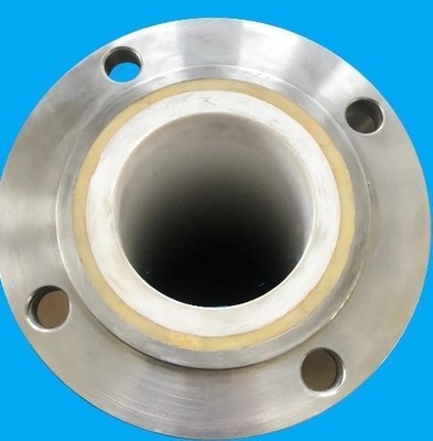 Pipe métallique recouverte de céramique résistante à l'usure pour applications industrielles